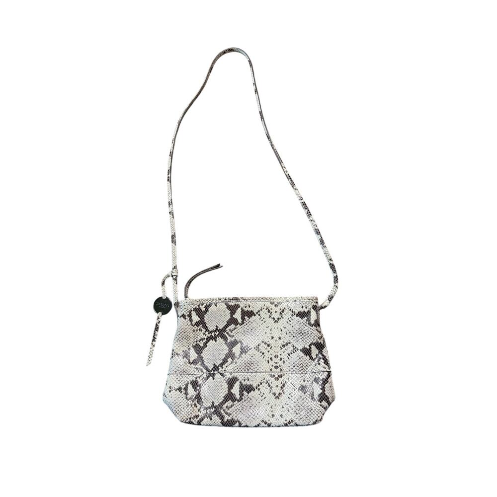 Margot Snakeskin Print Leather Crossbody Bag